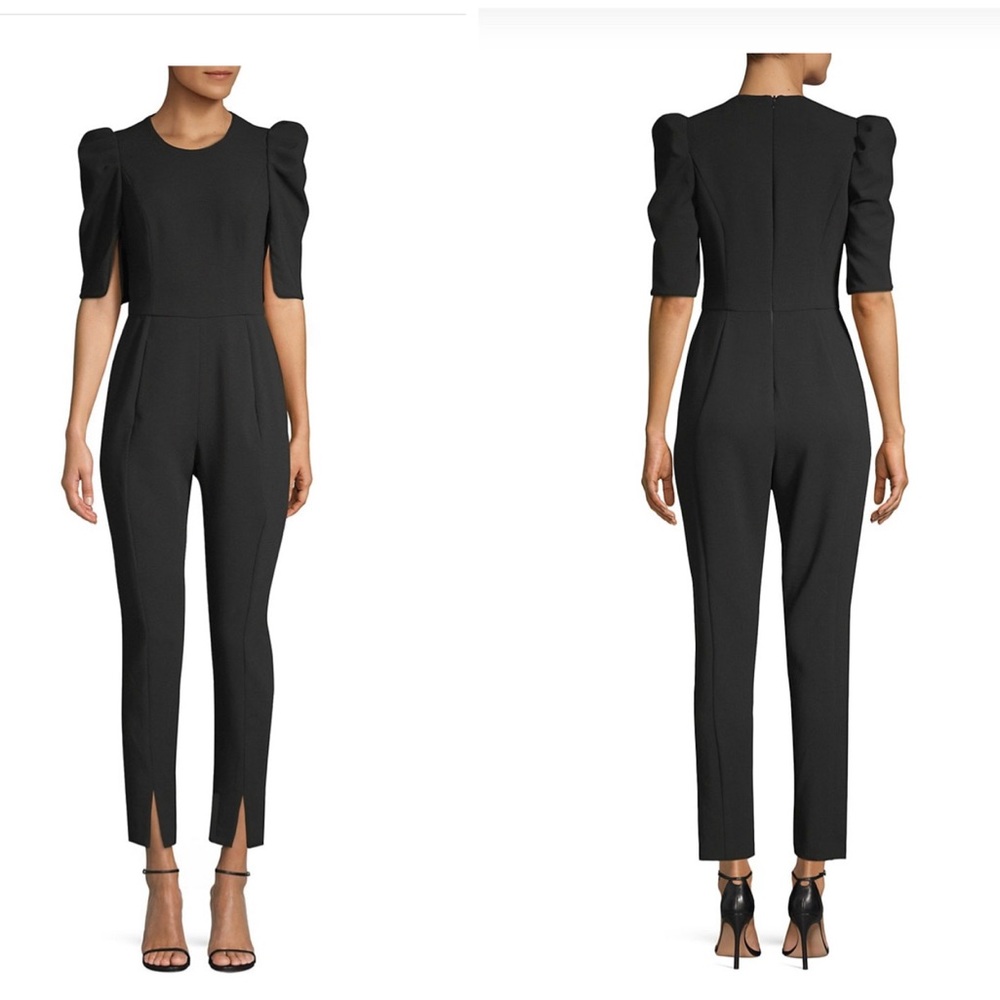 Black Halo Russo Puff-Sleeve Jumpsuit